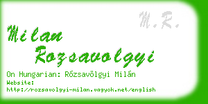 milan rozsavolgyi business card